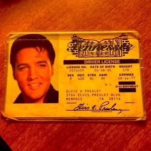 Elvis drivers license